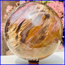 8.57lb Large Jade Natural Petrified Wood Crystal Fossil Sphere Ball Specimen 8.57lb Large Jade Natural Petrified Wood Crystal Fossil Sphere Ball Specimen