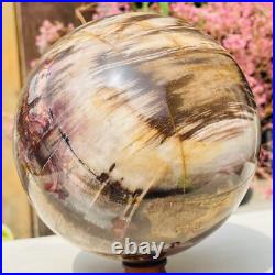 8.57lb Large Jade Natural Petrified Wood Crystal Fossil Sphere Ball Specimen 8.57lb Large Jade Natural Petrified Wood Crystal Fossil Sphere Ball Specimen
