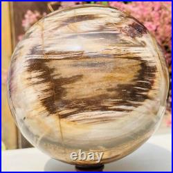 8.57lb Large Jade Natural Petrified Wood Crystal Fossil Sphere Ball Specimen 8.57lb Large Jade Natural Petrified Wood Crystal Fossil Sphere Ball Specimen