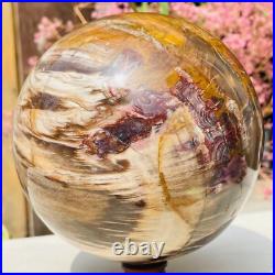 8.57lb Large Jade Natural Petrified Wood Crystal Fossil Sphere Ball Specimen 8.57lb Large Jade Natural Petrified Wood Crystal Fossil Sphere Ball Specimen
