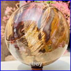 8.57lb Large Jade Natural Petrified Wood Crystal Fossil Sphere Ball Specimen 8.57lb Large Jade Natural Petrified Wood Crystal Fossil Sphere Ball Specimen