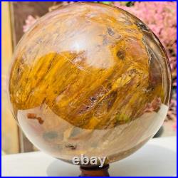 8.57lb Large Jade Natural Petrified Wood Crystal Fossil Sphere Ball Specimen 8.57lb Large Jade Natural Petrified Wood Crystal Fossil Sphere Ball Specimen