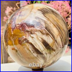 8.57lb Large Jade Natural Petrified Wood Crystal Fossil Sphere Ball Specimen 8.57lb Large Jade Natural Petrified Wood Crystal Fossil Sphere Ball Specimen