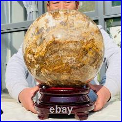 92.58lb Large Natural Petrified Wood Fossil Quartz Crystal Sphere Ball Healing 92.58lb Large Natural Petrified Wood Fossil Quartz Crystal Sphere Ball Healing