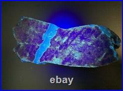 984g UV BLUE AMBER Sumatra Indonesia Natural Rough Mineral Fossil Crystal DDL072