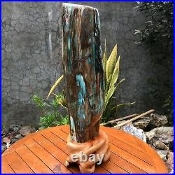 9Kg Blue opal wood polished specimen decoration free wooden placemats 44cm