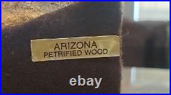 Arizona Petrified Wood Bookends Felted Sides 5.14lbs Set of 2 GORGEOUS SET Rare