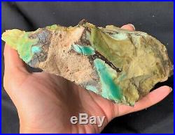 Big Raw Blue Opalized Opal Fossil Petrified Wood Copper Specimen Crystal Stone