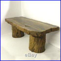 Cast Stone, Fossilized Stone Bench Petrified Wood Table