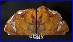 Exquisite Petrified Wood Bookends11 3/4 wide 6 7/8 tall 1 7/8 thick 11.2 lbs