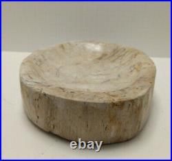 Indonesian Petrified Wood Dish Bowl Large Polished Fossil 8 pounds (3.7kg)
