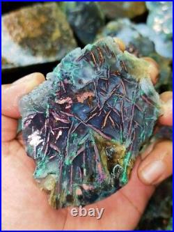 Indonesian blue opalized petrified wood Native Copper 10 Killogram
