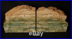 Jasper Picture Rock Bookends 9 1/4 wide 5 3/4 tall 2 thick 8.2 lbs