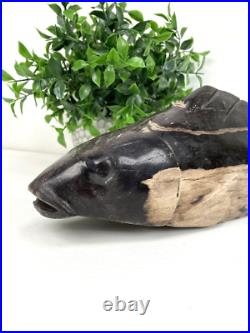 PETRIFIED WOOD FISH, Stone Carved Fish, Stone Fish Carving, Fossil Wood Fish