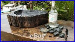 Petrified Wood Fossil Stone Vessel Sink Black Beauty one of a kind 25 million y