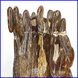 Petrified Wood Large 19 Lbs Rainbow Mineral Specimen Log Carving Fossilized Wood