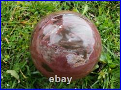 Petrified Wood Sphere Orb Quartz Crystal Ball Fossil Mineral UV Druzy, 1266g Petrified Wood Sphere Orb Quartz Crystal Ball Fossil Mineral UV Druzy, 1266g