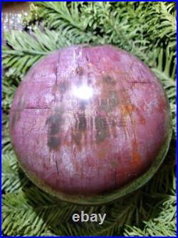 Petrified Wood Sphere Orb Quartz Crystal Ball Fossil Mineral UV Druzy, 1266g Petrified Wood Sphere Orb Quartz Crystal Ball Fossil Mineral UV Druzy, 1266g