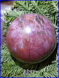 Petrified Wood Sphere Orb Quartz Crystal Ball Fossil Mineral UV Druzy, 1266g Petrified Wood Sphere Orb Quartz Crystal Ball Fossil Mineral UV Druzy, 1266g