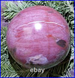 Petrified Wood Sphere Orb Quartz Crystal Ball Fossil Mineral UV Druzy, 1266g Petrified Wood Sphere Orb Quartz Crystal Ball Fossil Mineral UV Druzy, 1266g