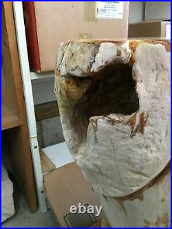 Petrified Wood Stump Fossil Side Table 300+ Pounds Local Pick-Up