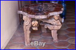Petrified Wood Table Classic Unique Piece Of Art And History