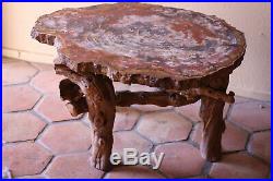 Petrified Wood Table Classic Unique Piece Of Art And History