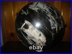 Polished Petrified Wood Sphere from Madagascar 12.4'' Diameter & Weighs 80 lbs