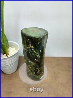 Rare tall stool green petrified wood polished natural home decoration 1500gr B