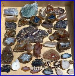 Rock Collection For Sale! Minerals, Polished Agates, Petrified Wood, Fossils