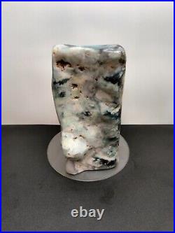 Very rare museum quality of light blue crystalized petrified wood 7kg 9x14x24cm