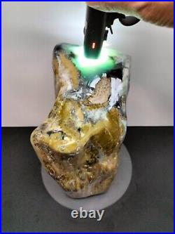 Very rare museum quality of light blue crystalized petrified wood 7kg 9x14x24cm