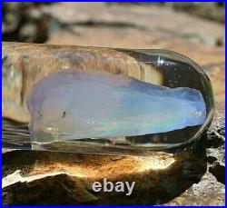 Virgin Valley Fire Opal Nevada Wet Opal Replaced Wood Display Dome 69 Carats