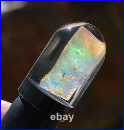 Virgin Valley Fire Opal Nevada Wet Opal Replaced Wood Display Dome 6 Carats